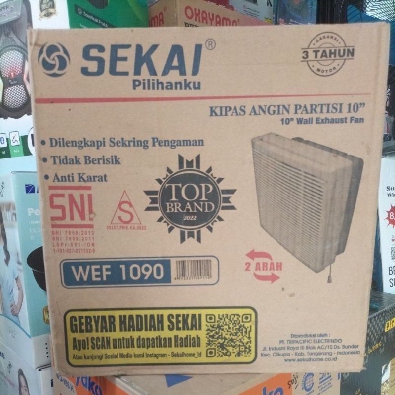 Eksos Sekai Kipas Angin Eksos Sekai 10" WEF 1090 / Eksos Sekai Murah Meriah WEF 1090 / Wall Exhaust 