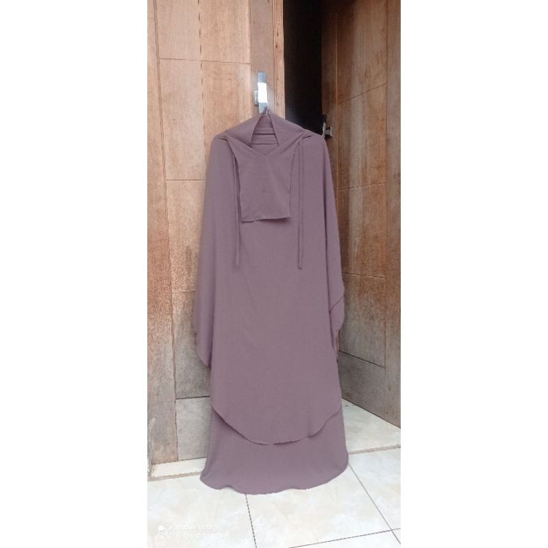 PREELOVED KHIMAR FK jetblack, anti UV, crinkle