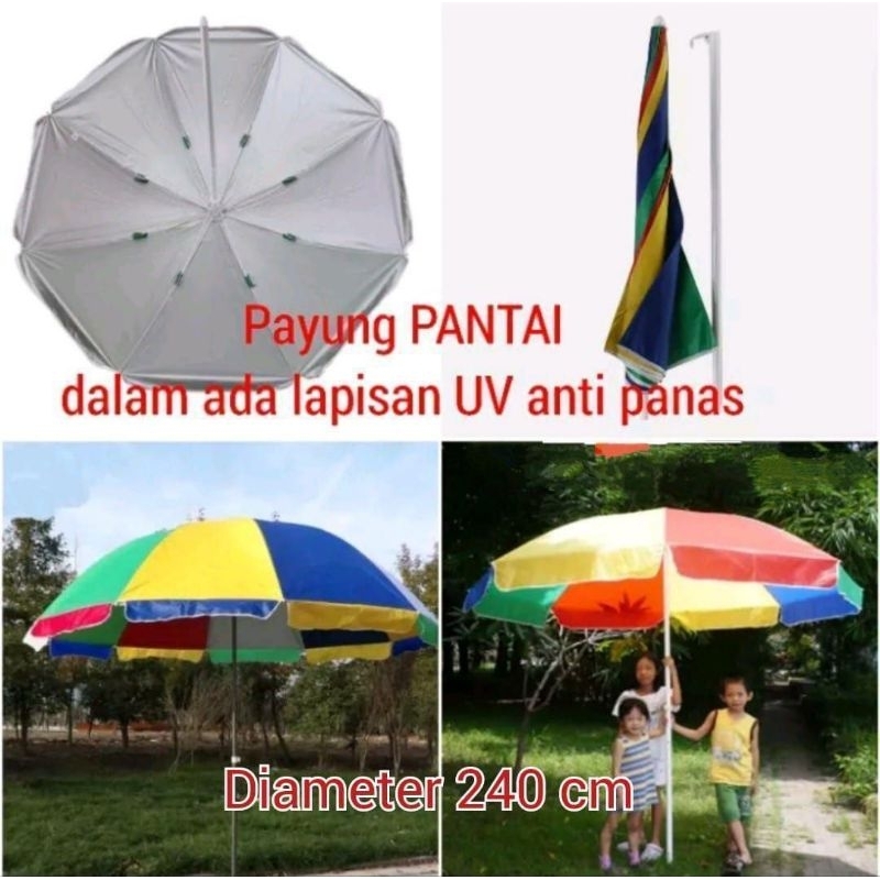 240cm Payung Tenda Payung Pantai Payung Cafe Jumbo