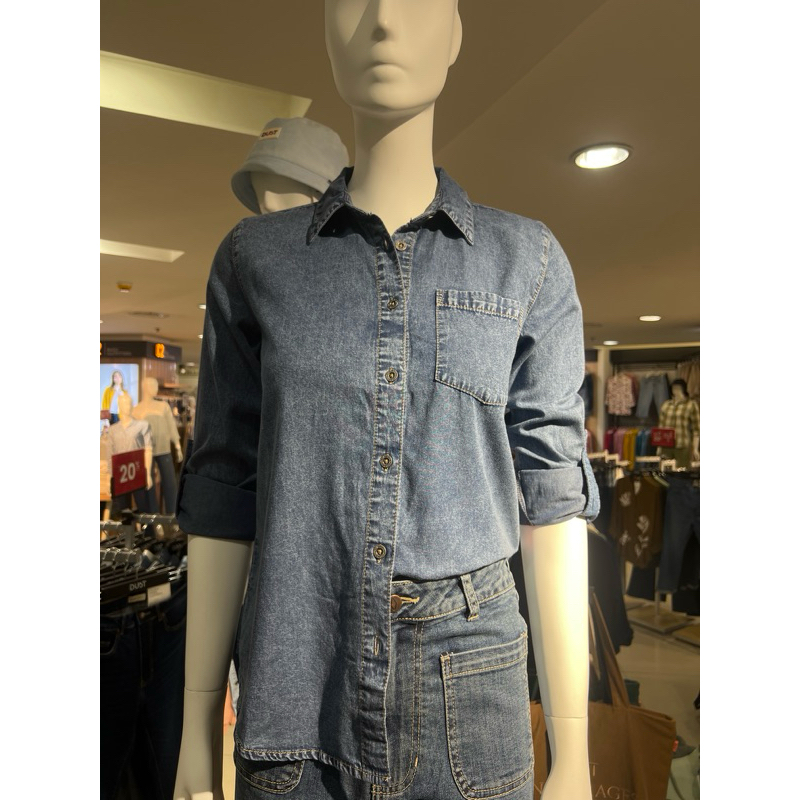 Kemeja denim Wanita lengan panjang DUST Original
