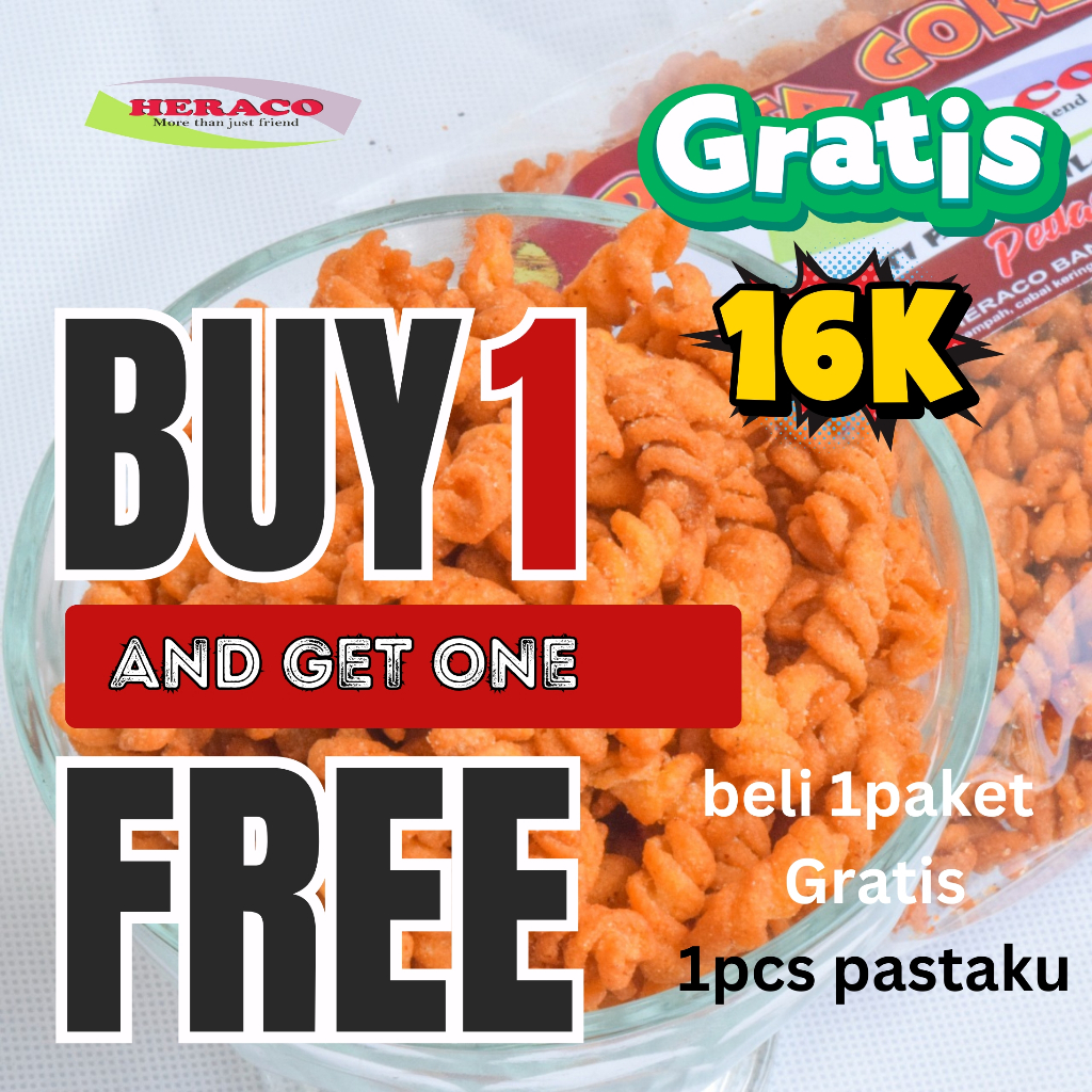 

makaroni spiral 235gr pedas nyah pas / heraco pasta goreng / makaroni gurih renyah