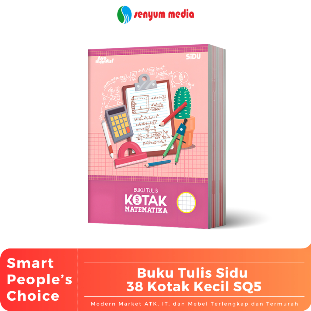 

Buku Tulis Sinar Dunia SIDU Kotak Kecil SQ5 38 Lembar (1 Pack Isi 10 Buku) (S:PAK)