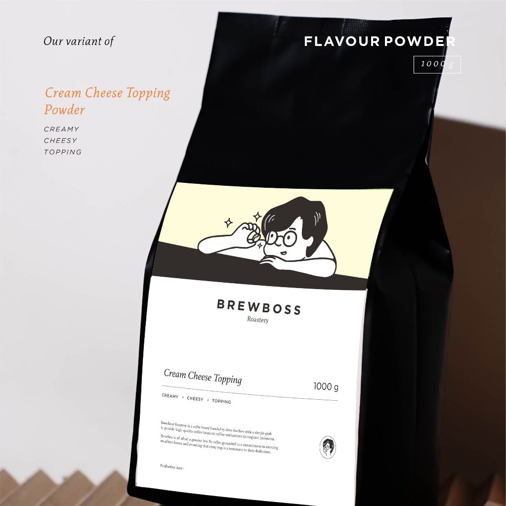 

Cream Cheese Topping | BrewBoss Flavor Powder | 1000g | Bubuk | Serbuk
