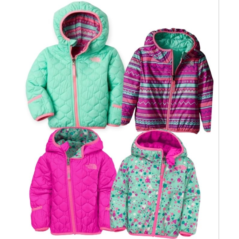 jaket hoodie reversible anak perempuan the north face