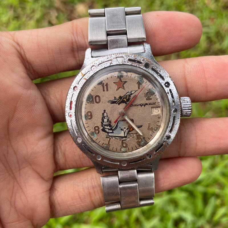 jam tangan bintage Bostoc Russia Automatic jadul military Diver pria kuno antik jadul
