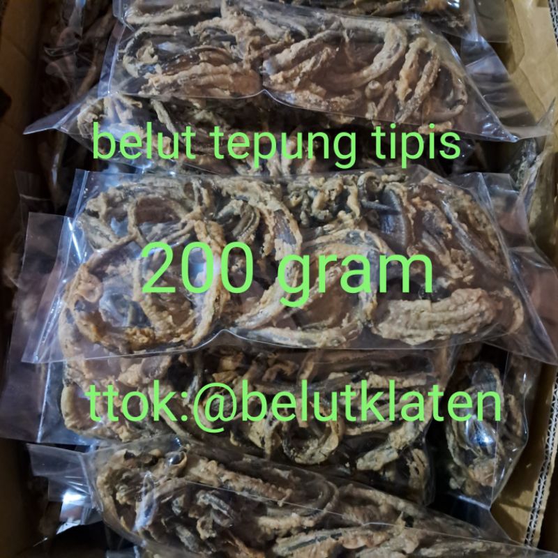 

kripik belut tepung tipis 200gram enak, renyah,gurih, bikin nagih
