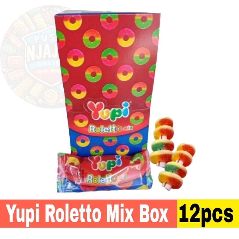 

Yupi Roletto Mix Display Box isi 12pcs Permen Yupi Kotak