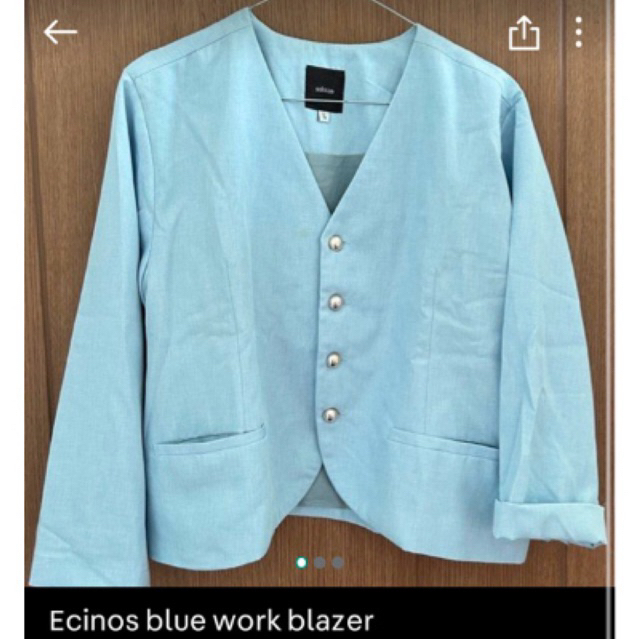 preloved ecinos powder blue blazer