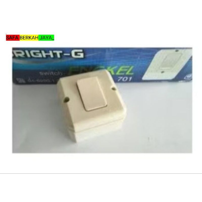 Saklar Bright-G Engkel Saklar Tunggal Bright-G OB Outbow Ditempel - 701