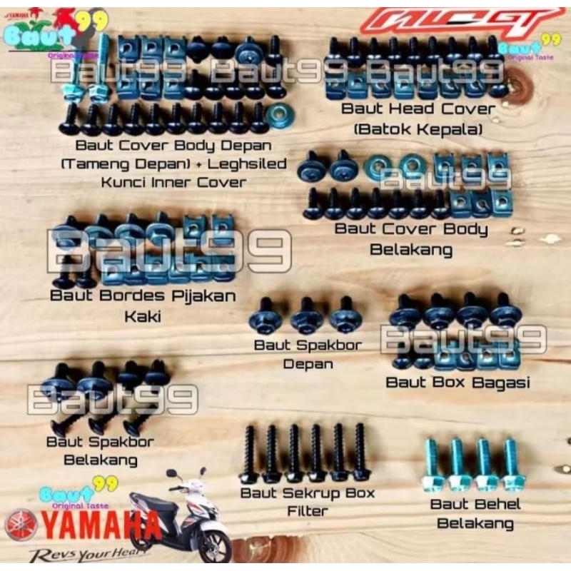 Baut Fullset body Yamaha Mio GT/Full body Yamaha Mio GT Baut Fullset body Yamaha Mio GT/Full body Ya