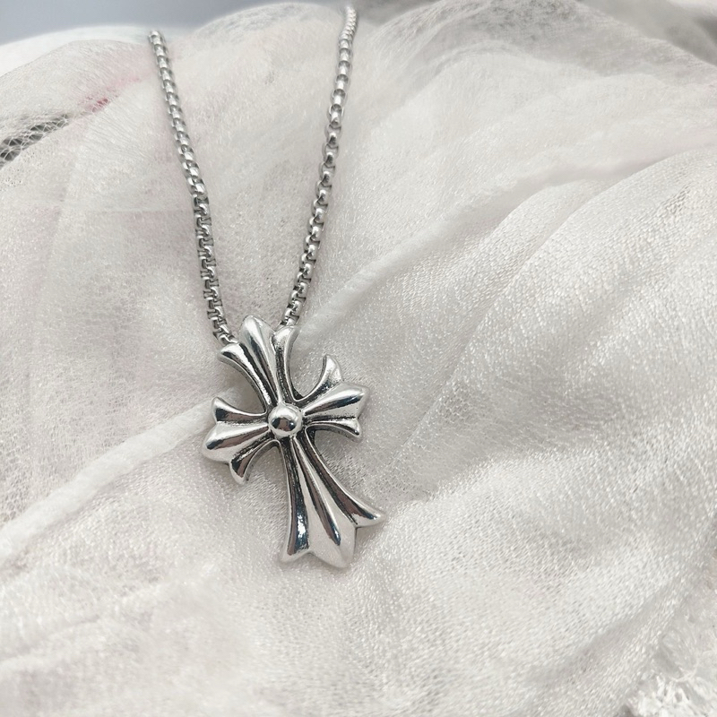 Pray Necklace - Kalung Chrome Hearts Salib Pria Bahan Titanium Keren