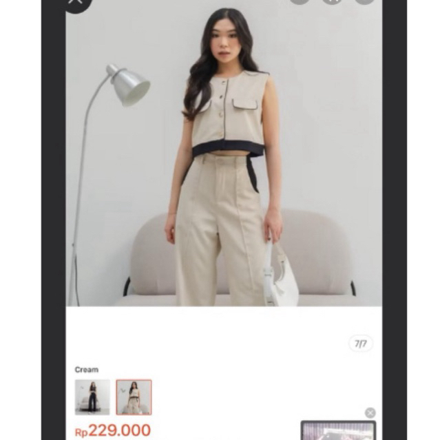 Tavia Set Atasan dan Celana Panjang Formal Kantor Preloved