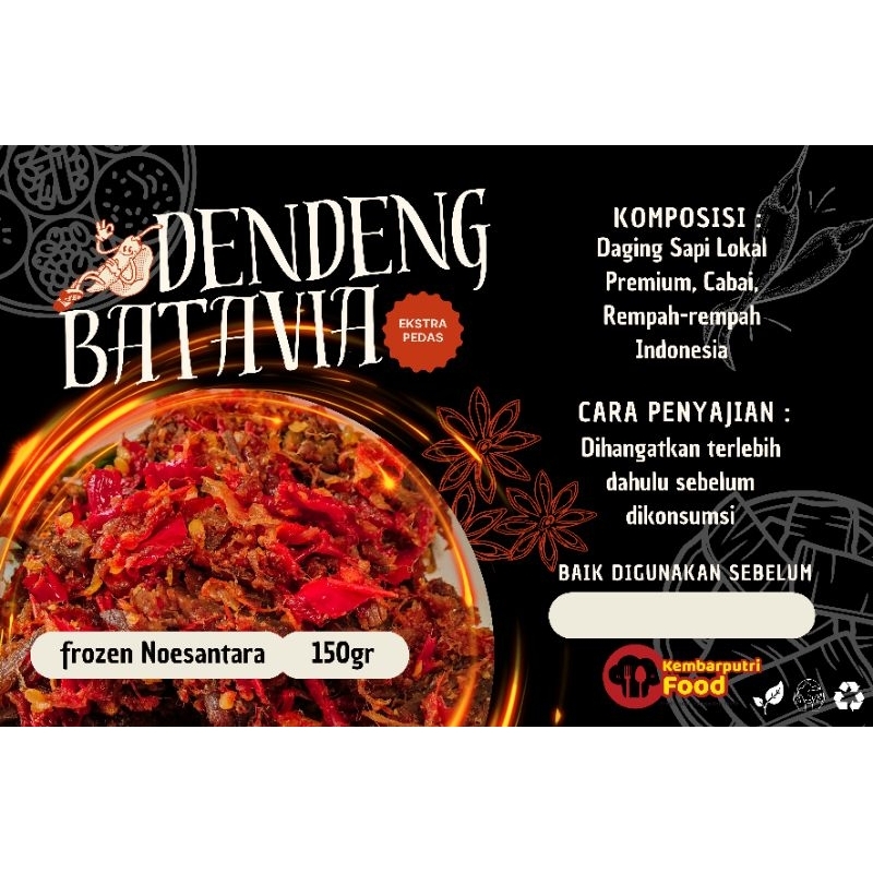 

RB Dendeng Daging Asli Batavia 150gr Masakan Khas Indonesia Frozenfood