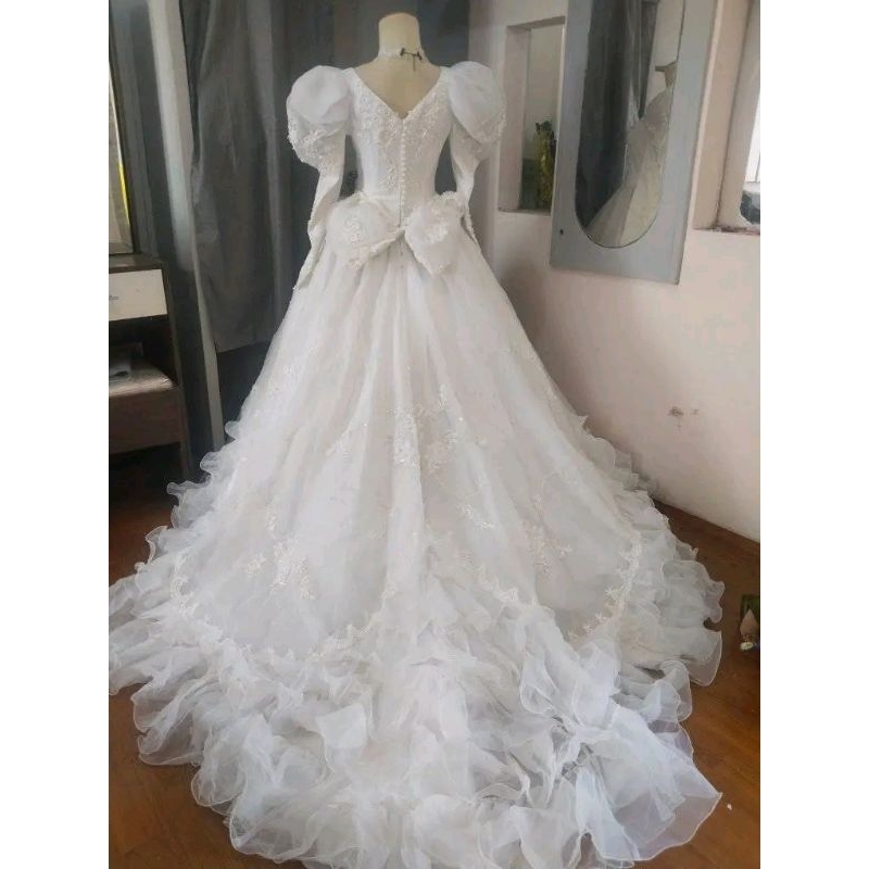 Gaun Wedding / Dress Bridal / Baju Pengantin / Gaun noni belanda  / Dress putih / Gaun Megar putih /