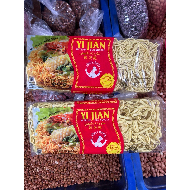 

Yi Jian Mi Mie Telur Lebar dan Kecil ecer (200gr)