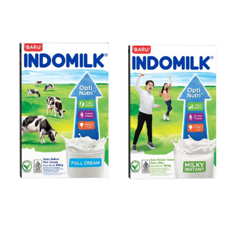 INDOMILK SUSU BUBUK (FULL CREAM / FULL CREAM INSTAN) 800 gr FREE KARDUS