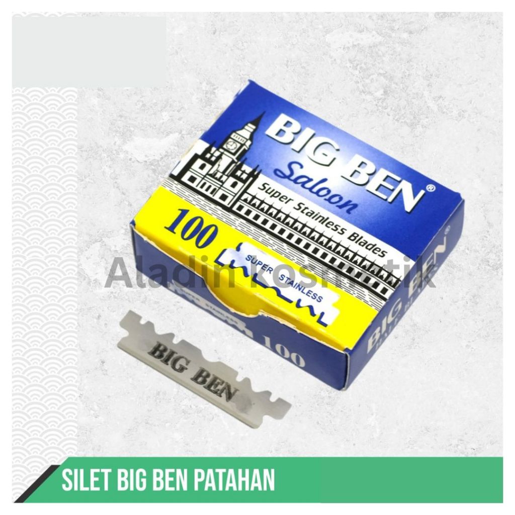 Silet Big Ben Silet Cukur Jenggot Cukur Rambut Pisau Silet Patahan