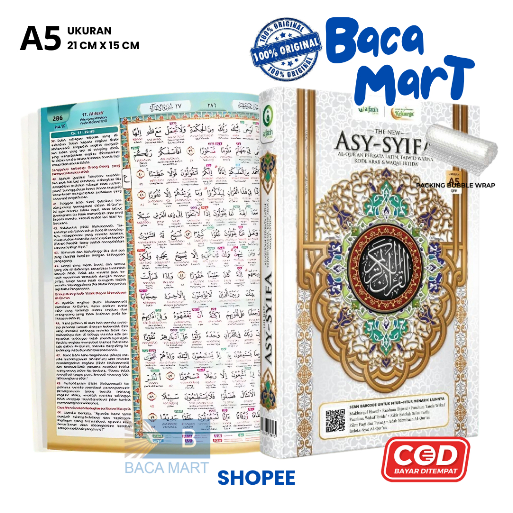 Al Quran ASY SYIFA A5 HC Transliterasi perkata Tajwid Warna Penerbit AL FATIH QURAN