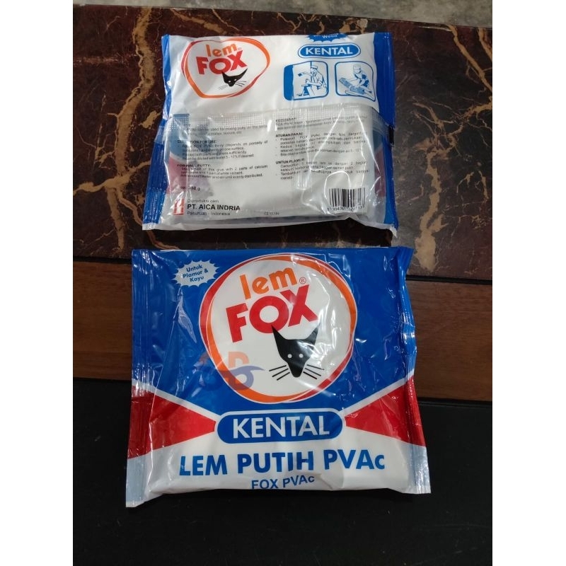 

lem fox / lem putih FOX sachet biru / lem FOX biru white glue lem putih FOX 350 gram / lem fox putih / lem kayu / lem kayu PVAC