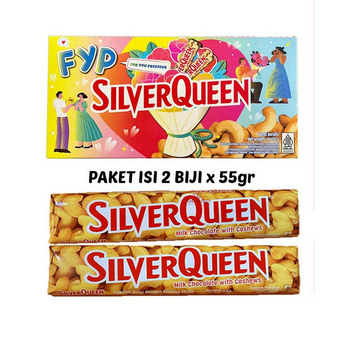 

Silverqueen Cashew Paket isi 55gr x 2 For You Precious Cokelat Coklat Valentine Termurah