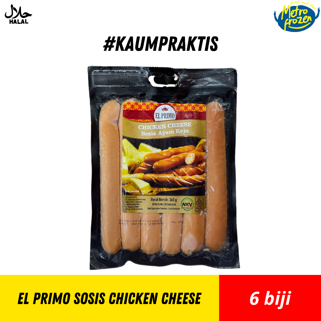 

El Primo Sosis Chicken Cheese 360 isi 6 Pcs //elprimo sosis ayam viral isi keju