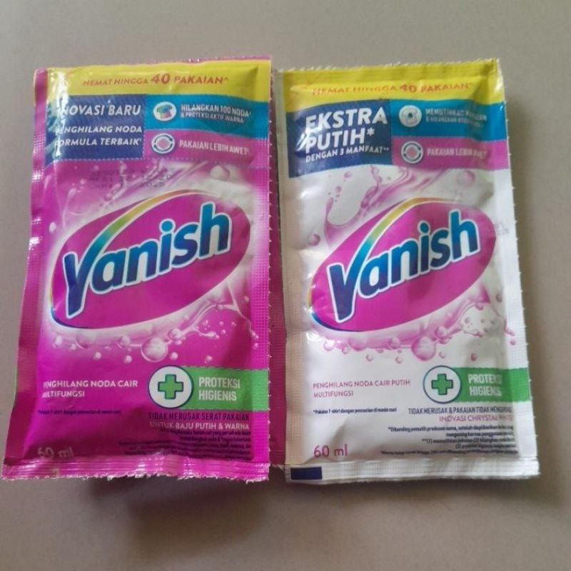 Vanish cair 60 ml 6 sachet dan 15 ml