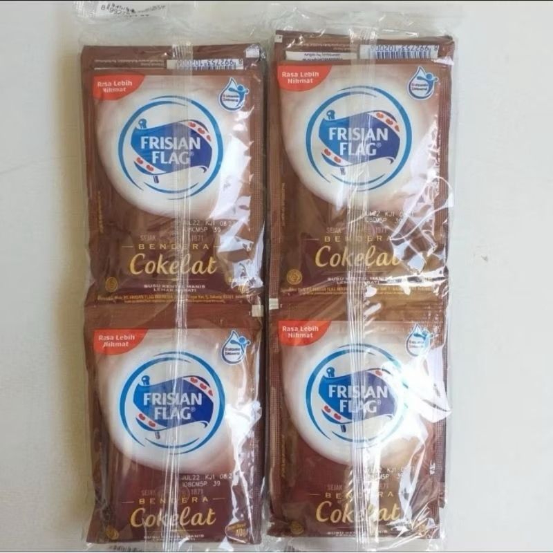 

Susu Kental Manis Frisian Flag Putih Coklat Kemasan Renceng 38g / Susu Kental Manis SKM Frisian Flag Renteng isi 6 Susu Bendera