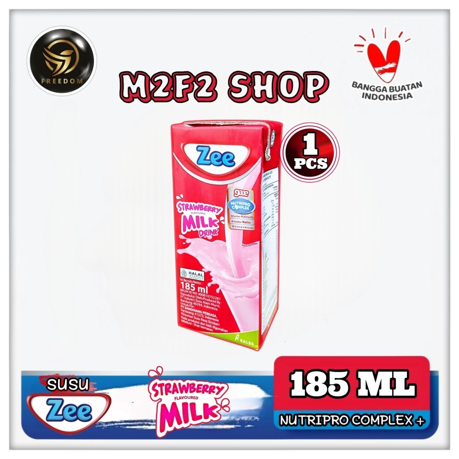 

Zee Susu Kotak UHT Strawberry Milk | Stroberi - 185 ml (Kemasan Satuan)