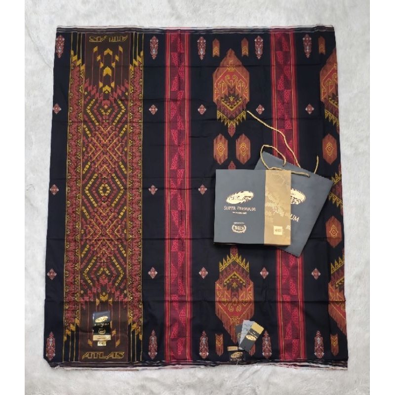 Sarung ATLAS Super Premium 980 Black Series Dasarnya Hitam