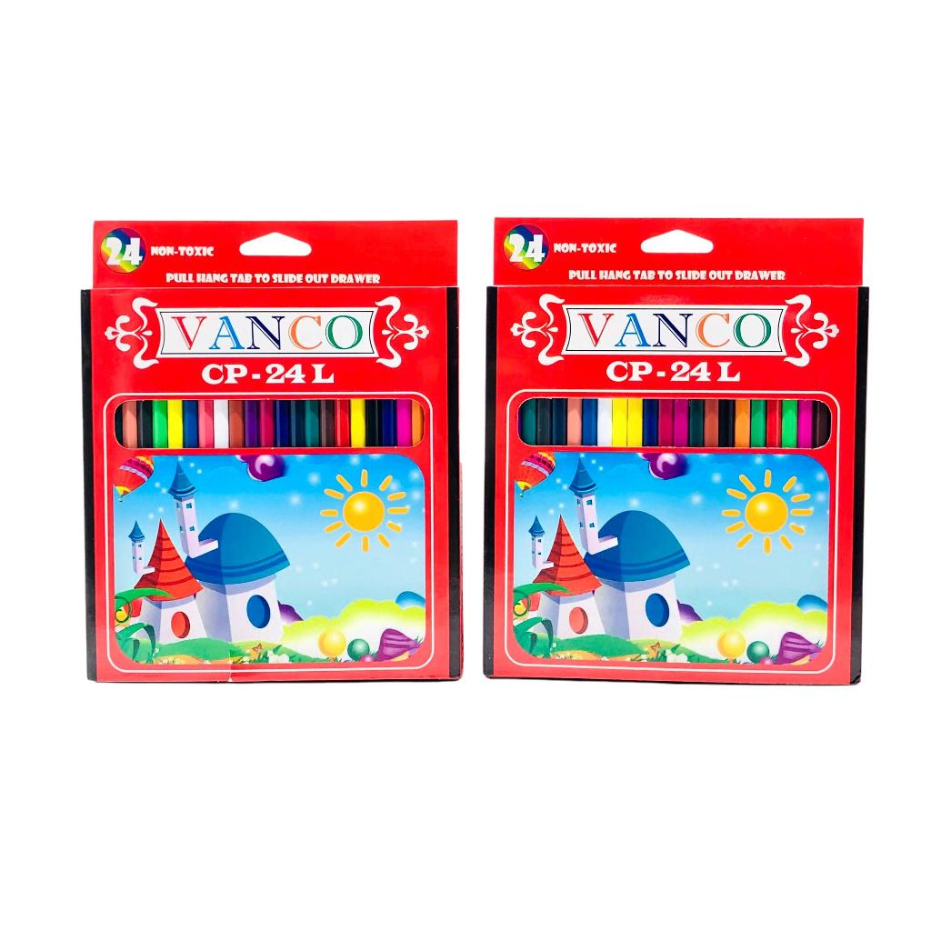 

(24 WARNA) PENSIL WARNA VANCO PANJANG CP-24L