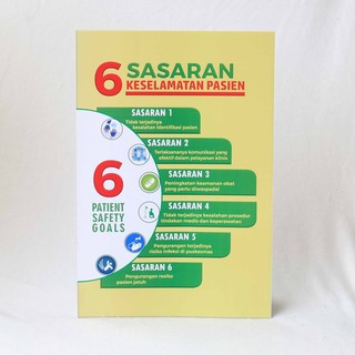 Sticker Chromo 6 Sasaran Keselamatan Pasien, Poster Keselamatan Pasien, Stiker Keselamatan RS