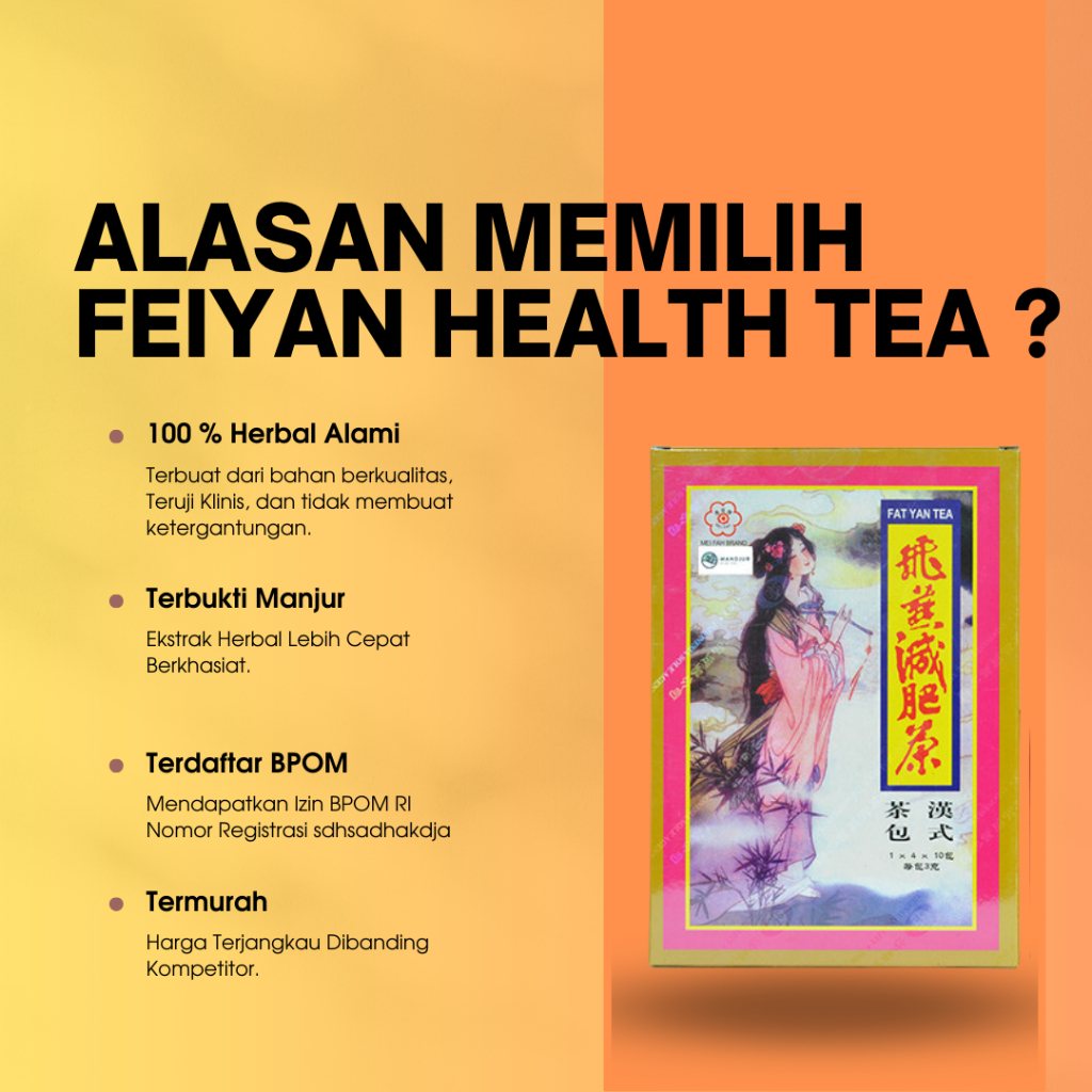 

Teh Diet Pelangsing Penurun Berat Badan Herbal Alami eiyan Health Tea (Fat Yan Tea)
