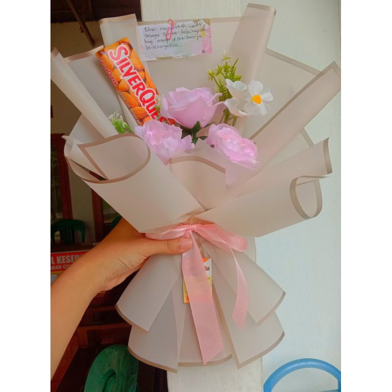

buket coklat silverqueen murah ll buket silverqueen ll
