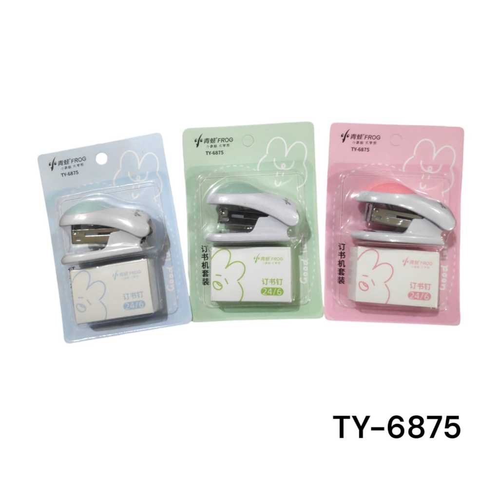 

STAPLER MINI NO. 3 STAPLES SET ISI 24/6 WARNA PASTEL HEKTER KLIP KERTAS