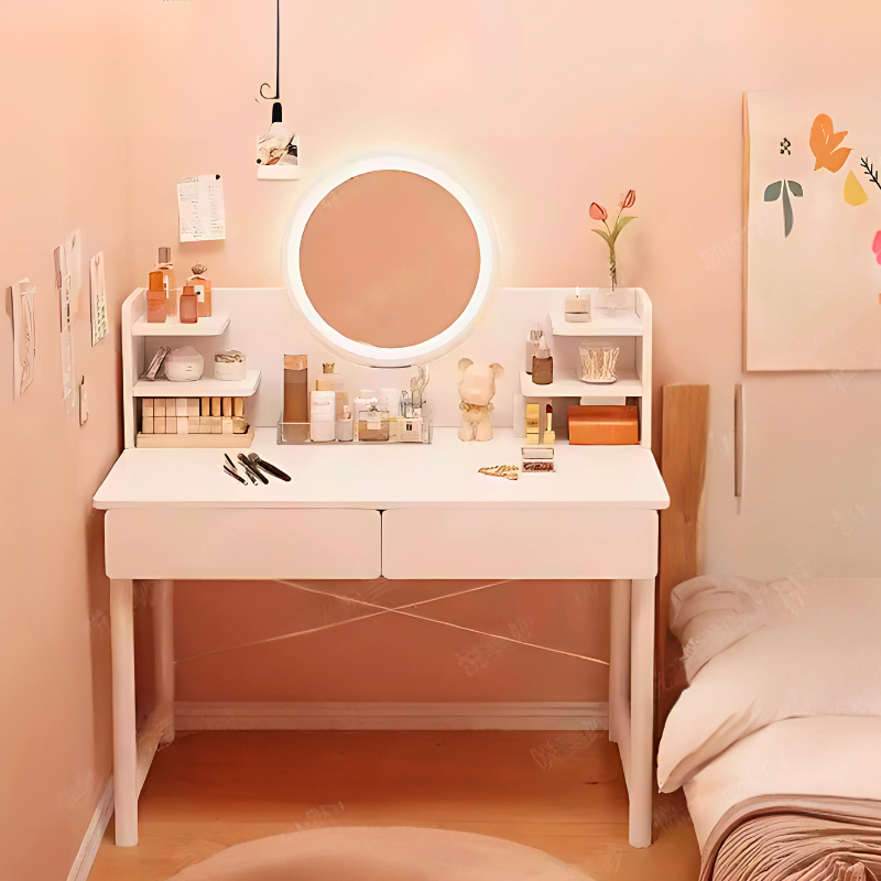 Meja Rias Aesthetic Meja Rias Makeup Meja Rias Kaca Bundar Meja Rias Minimalis