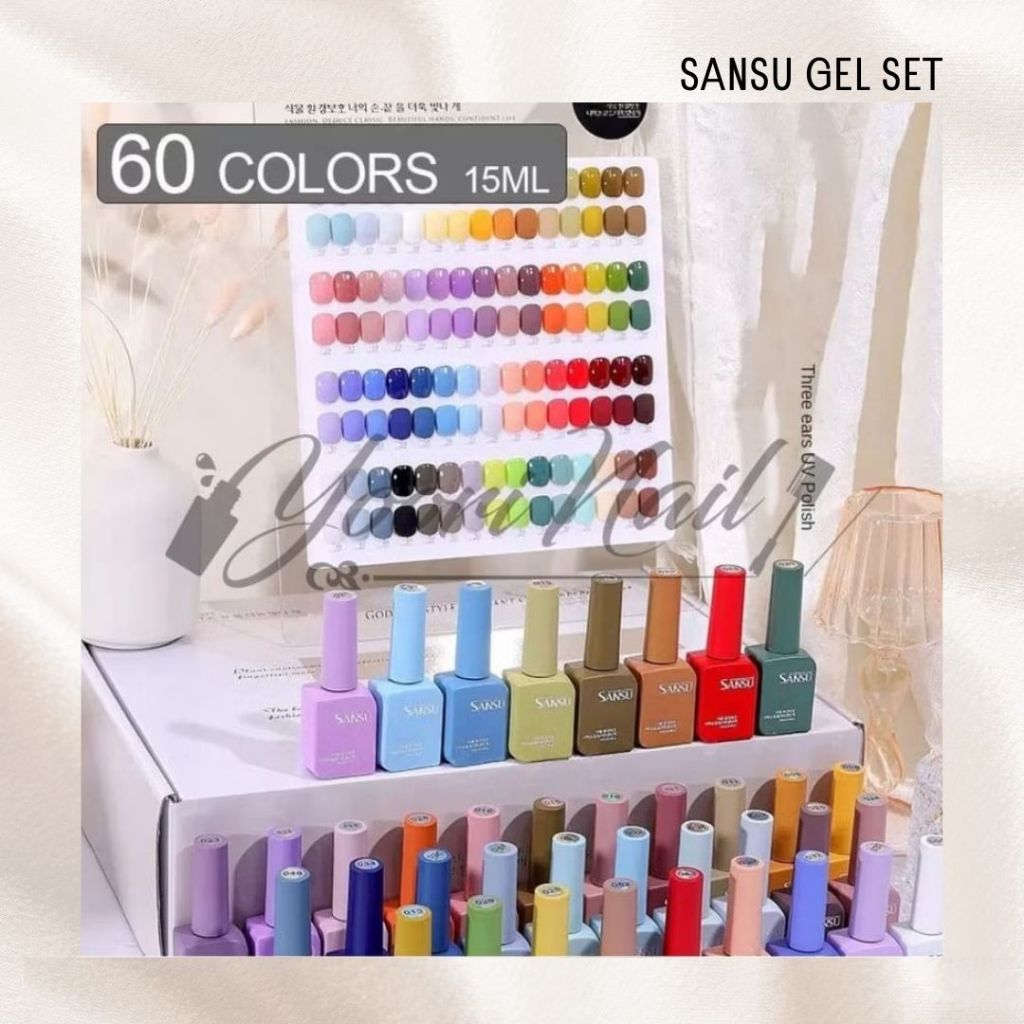 [REJECT] Sansu gel set 15ml colors set warna kutek set nail gel paket gel polish kutek
