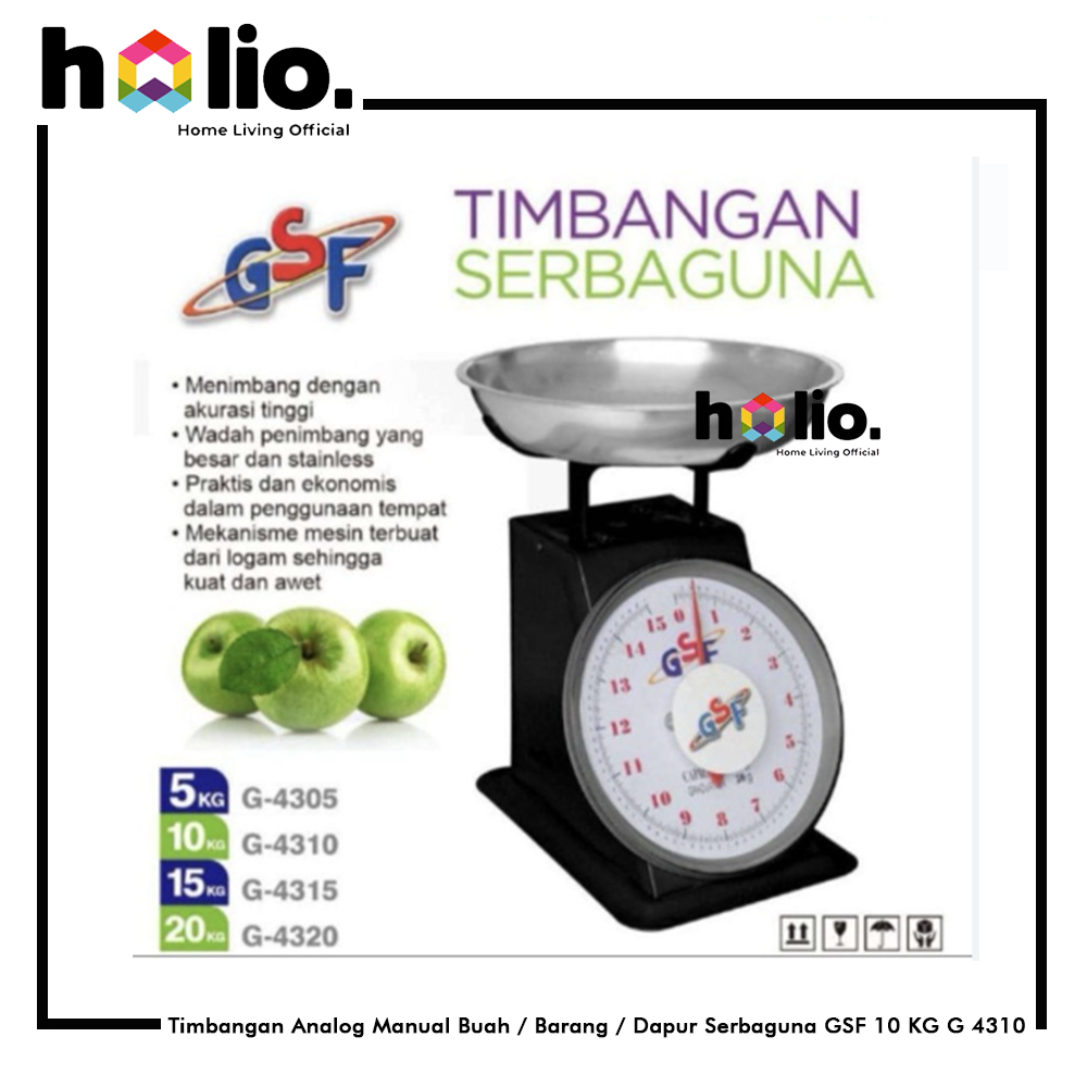 Holio Timbangan Analog Manual Buah / Barang / Dapur Serbaguna GSF 10 KG G 4310 / G-4310 / G4310
