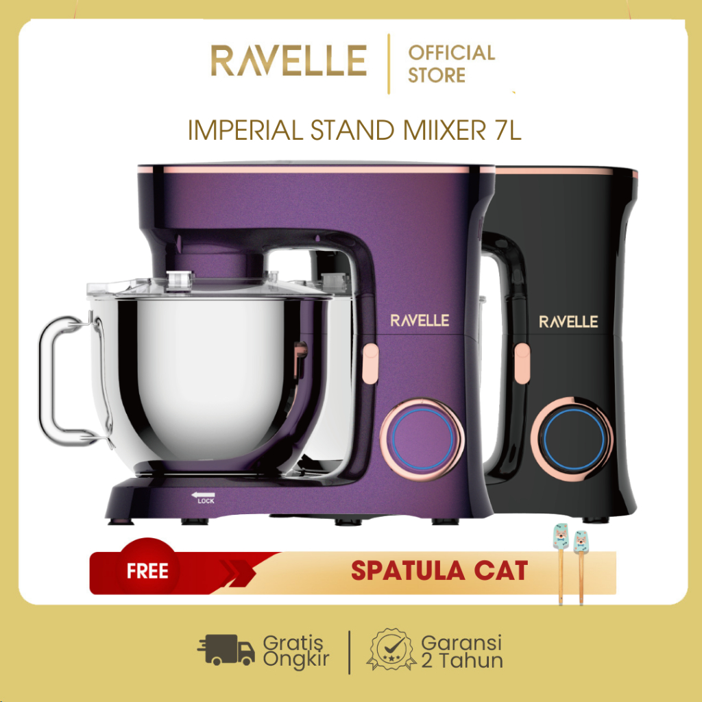 [NEW ARRIVAL] RAVELLE Premium Stand Mixer 7L Imperial Electric Mixer - Pengaduk Adonan Roti dan Kue