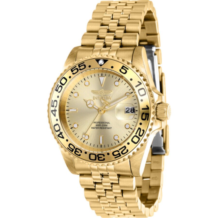 Jam Tangan Invicta Pro Diver Quartz Gold Dial Ladies Watch 37165