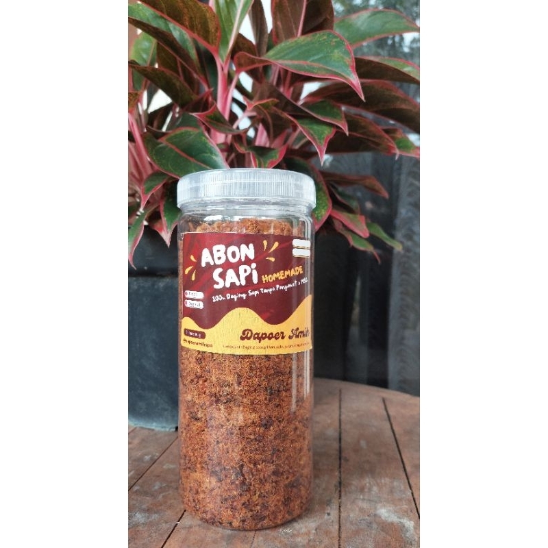 

Homemade Abon Sapi Dapoer Amih Tanpa MSG350 gram Kemasan Toples