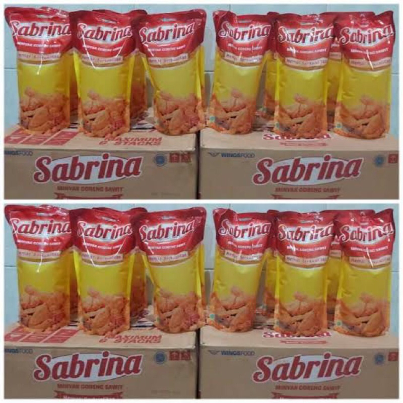 

[DUS isi 12] minyak goreng SABRINA pouch karton isi 12 x 1 liter
