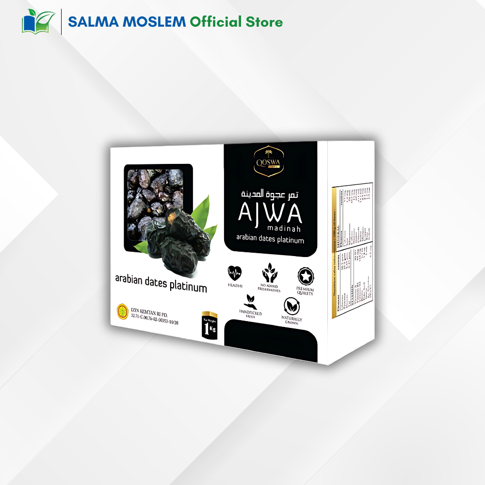 

Kurma Qoswa Ajwa 1kg 500gr Kurma Ajwa Madinah 1 kg 500 gram Arabian Dates Platinum
