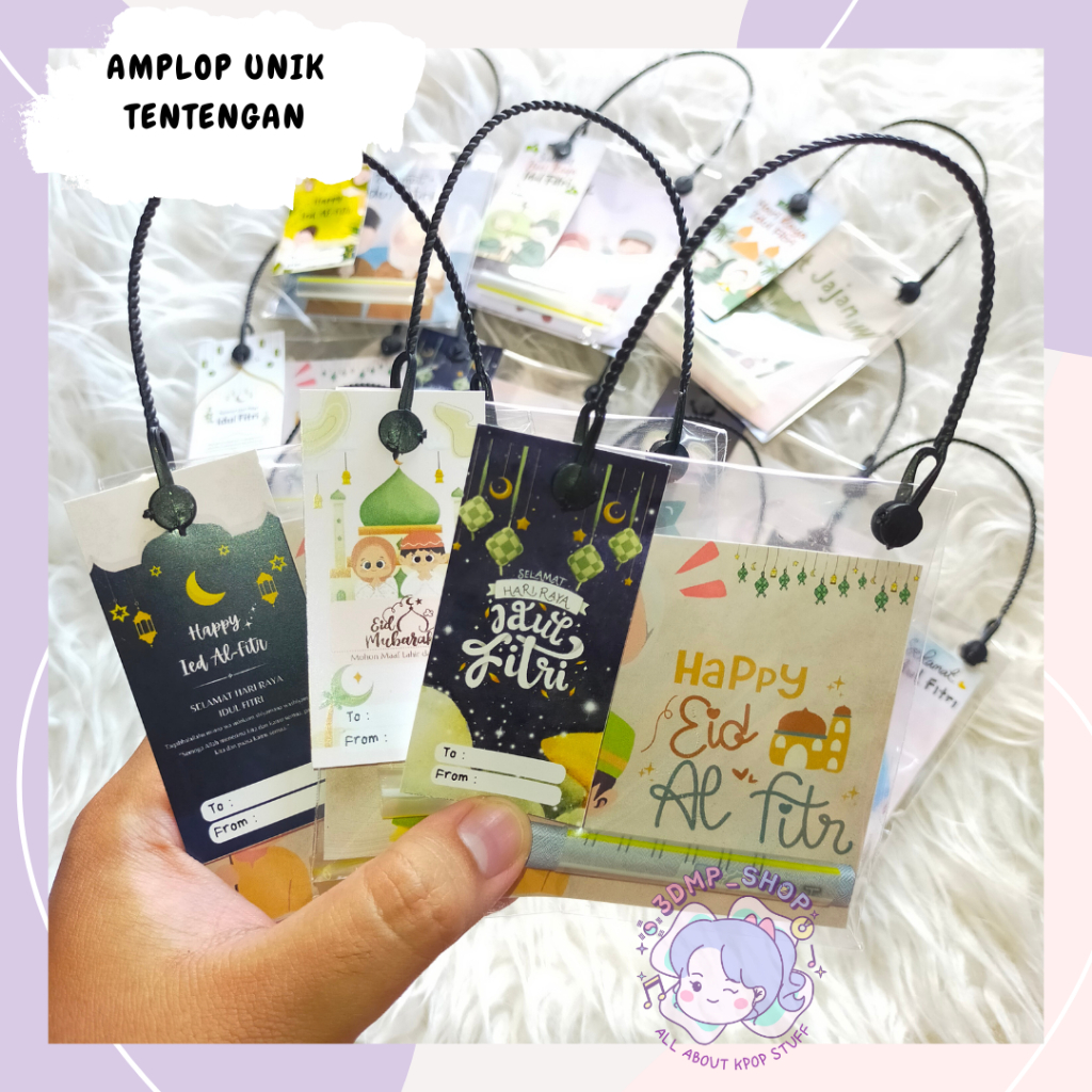 

10 PCS Amplop Sedotan Lebaran - Amplop Lebaran Sedotan Tas Tenteng