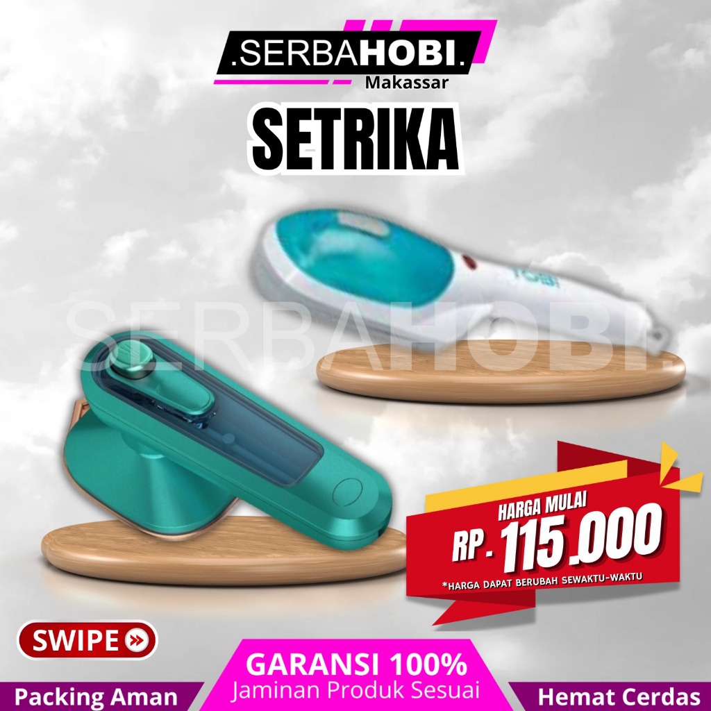 SETRIKA / Setrika Uap Portable Hijau / Setrika Uap