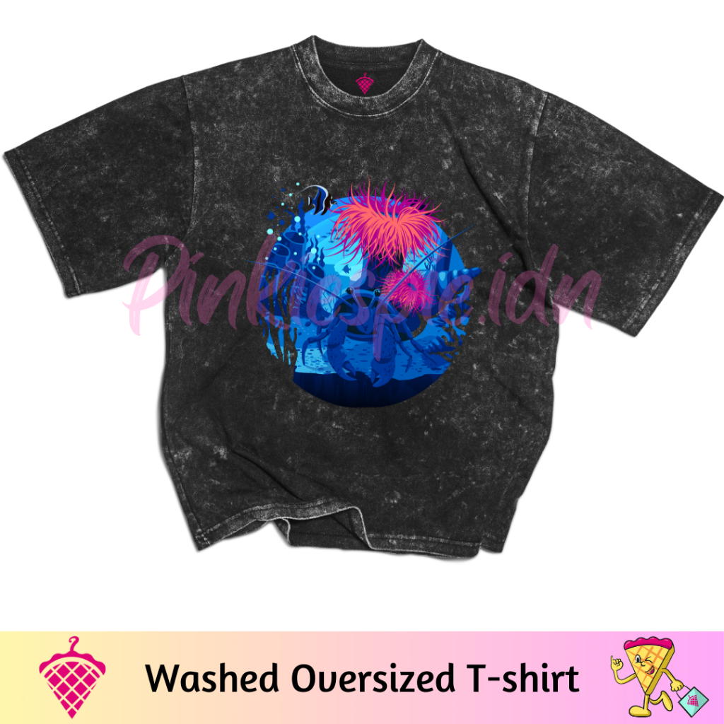 Pinkiespie.Idn Kaos Hewan Laut Kumbang / Klomang Basic, Washed, Oversize, Regular, Crop Top, Crop Te