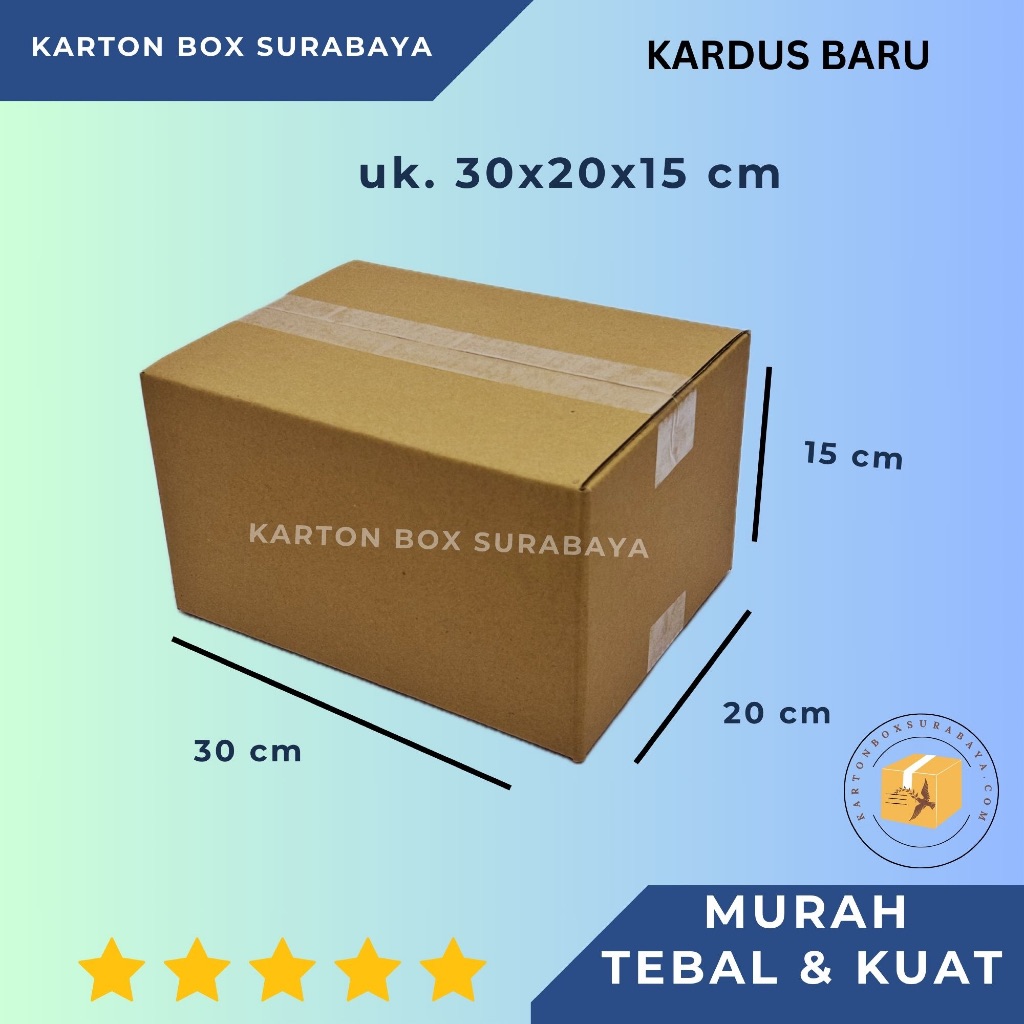 

KARDUS BOX PACKING 30X20X15 cm murah / KARTON DUS PACKING ONLINE POLOS