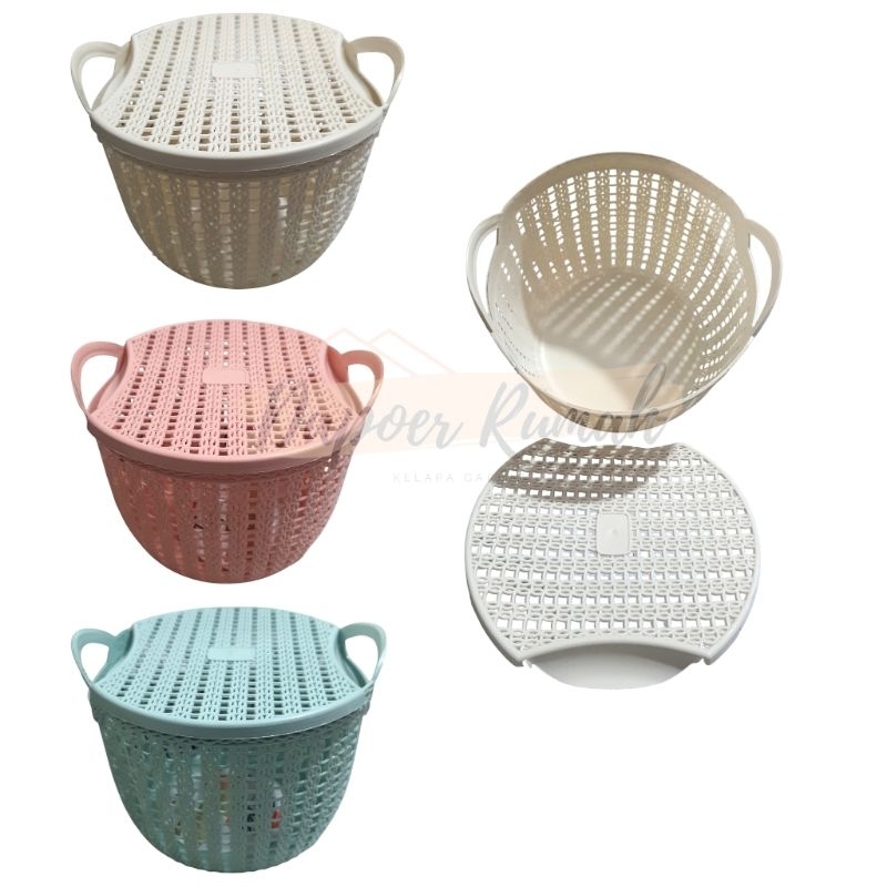 Keranjang Plastik Bulat Serbaguna/Keranjang Bulat Clio Topas