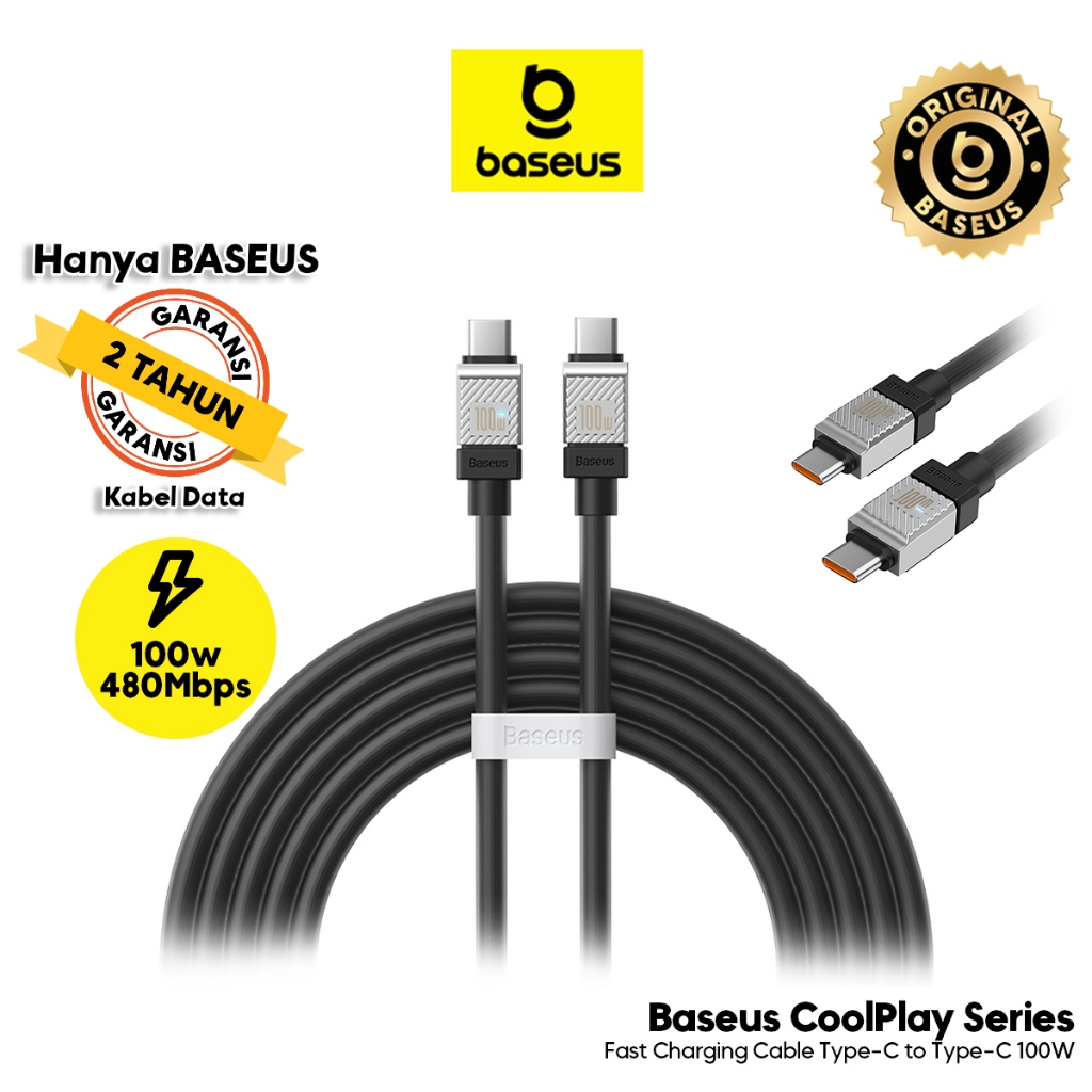Baseus Kabel Data Type-C to Type-C 100W C to C CoolPlay Series Fast Charging Cable Charger