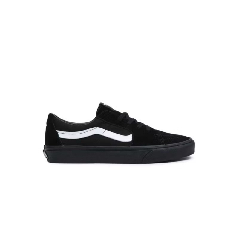Vans Sk8 Low Contrast Black Black White / Sepatu Vans Sk8 Original