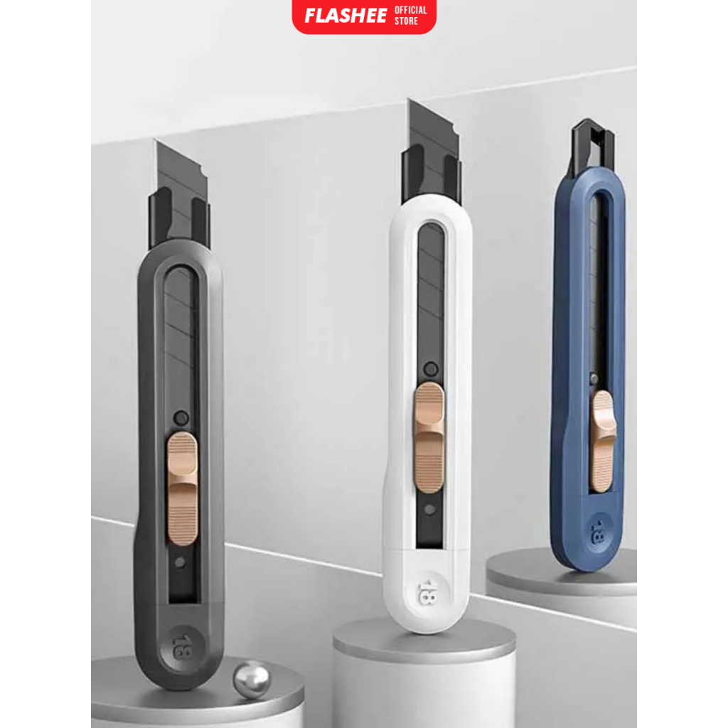 

Flashee Pisau Cutter Ukuran Besar Portable Anti Karat Pisau Pemotong Multifungsi Pisau Baja SK5